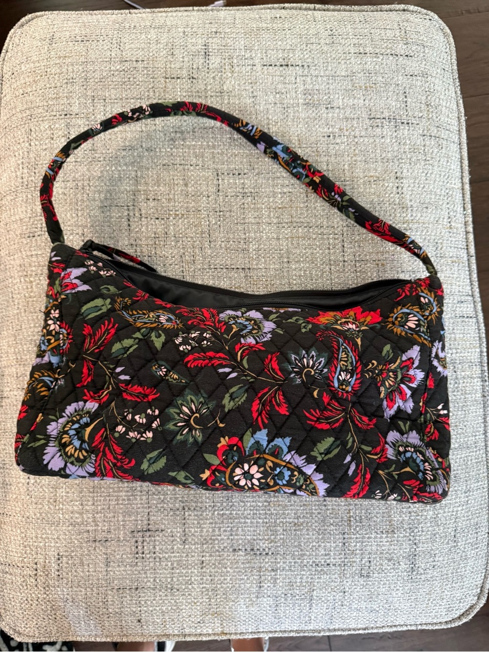 Quilted Floral Shoulder Bag in Venetian Paisley